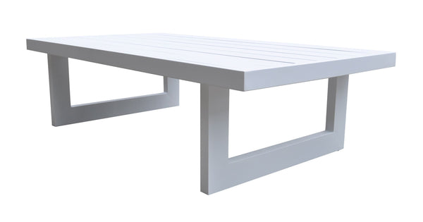 Divani Casa Wake Modern White Outdoor Coffee Table - MONAVILLA