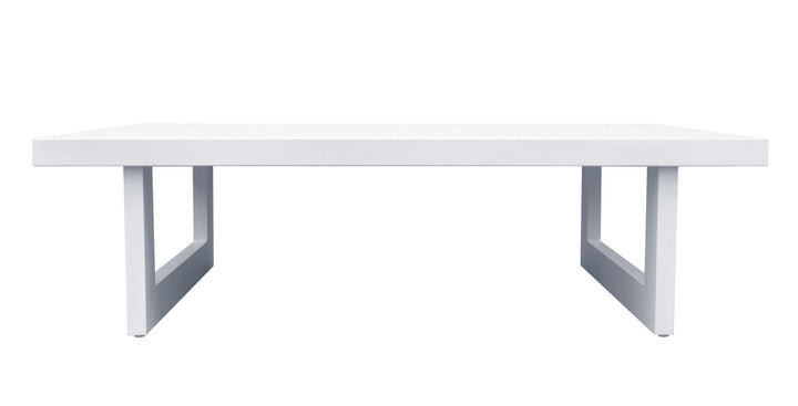 Divani Casa Wake Modern White Outdoor Coffee Table - MONAVILLA