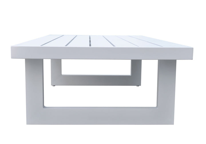 Divani Casa Wake Modern White Outdoor Coffee Table - MONAVILLA