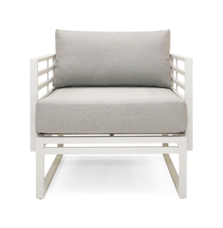 Renava Wharf Outdoor Light Grey and White Sofa Set - MONAVILLA