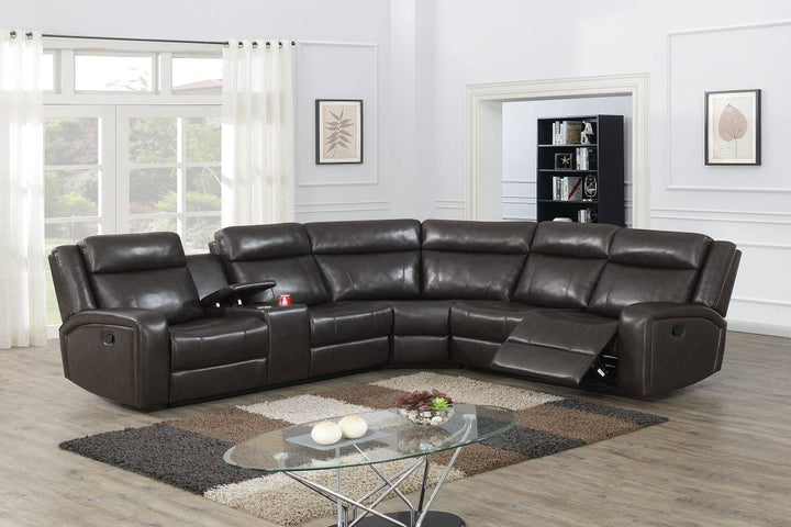 Poundex 3 Piece Manual Reclining Sectional Model F8760 - MONAVILLA